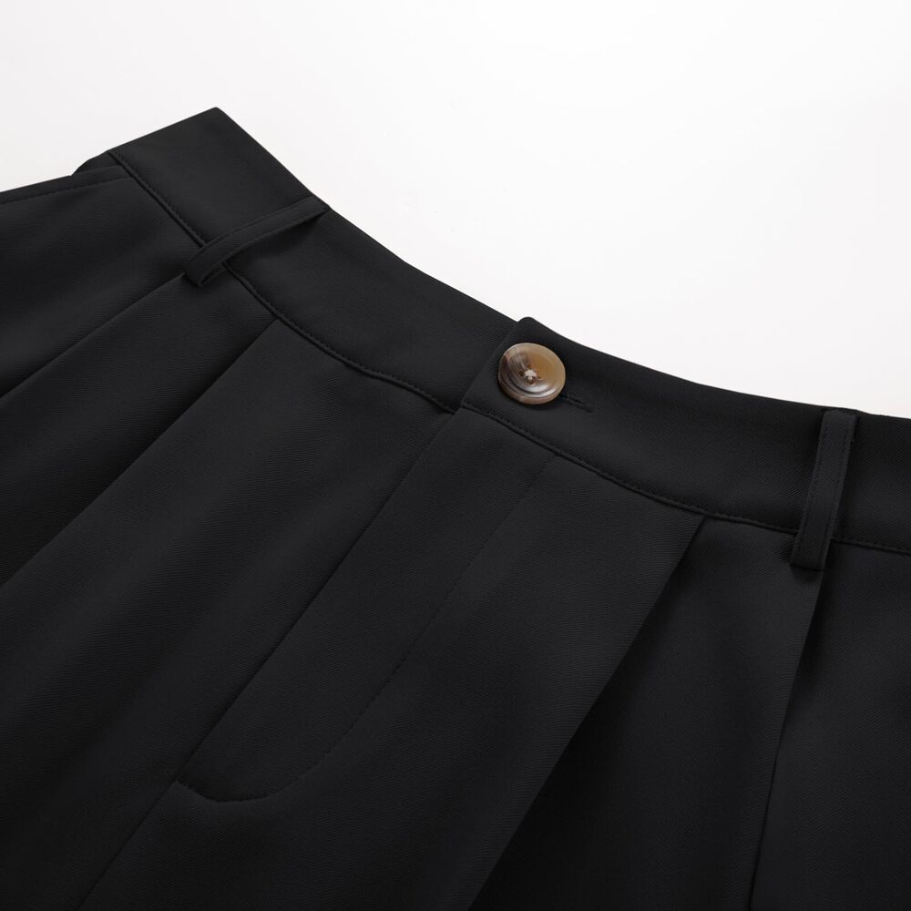 6838 Casual Midi Skirt A Line High Elastic Waisted Pleated Vintage Skirt - Picture 7 of 8